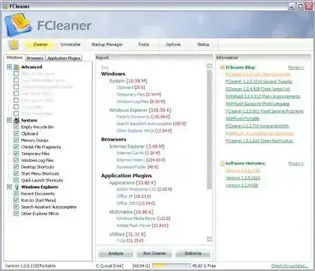 FCleaner Screenshot FCleaner Screenshot