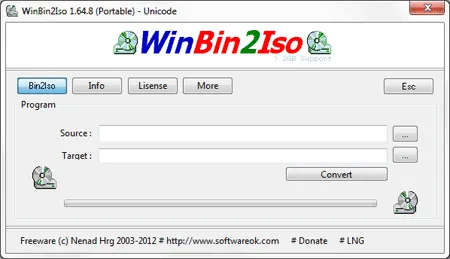 WinBin2Iso - Bin to ISO converter