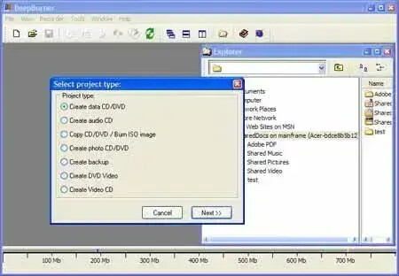 Deepburner Portable screenshot