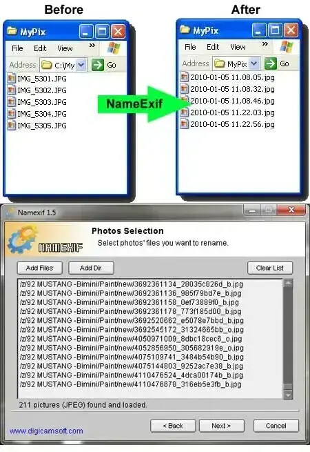 NameExif - exif renamer NameExif - exif renamer