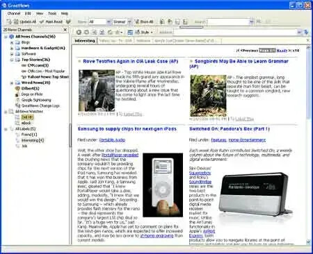 GreatNews - Portable RSS Feed Reader GreatNews RSS Reader Screenshot