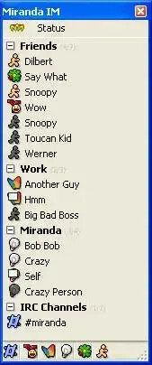 Miranda Portable Instant Messaging Screenshot