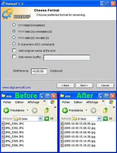 Namexif - Photo Renamer Screenshots