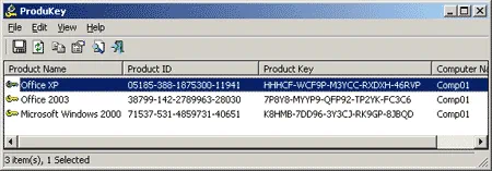 ProduKey Windows Product CD Key recovery